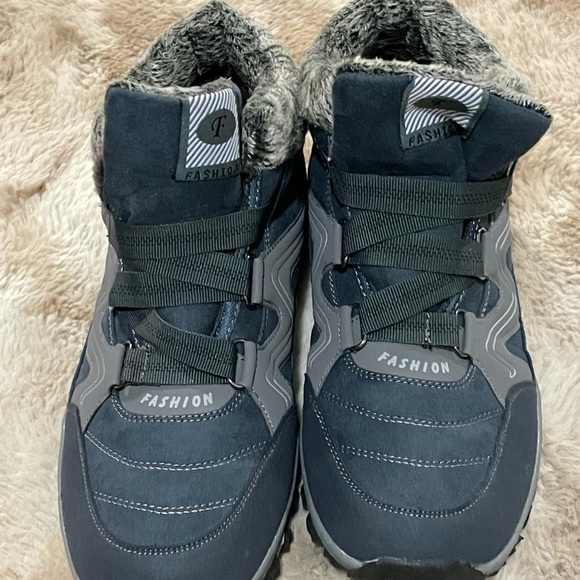 Women's Fashion Walking Shoes Hook Loop Outdoor Winter Warm Fur Lined Snow Boots - Picture 5 of 12